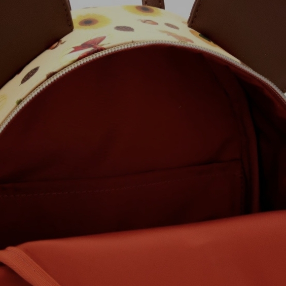 Loungefly Disney Minnie Mouse Fall Pumpkin Plaid Bow Backpack and Wallet Set - Picture 2 of 5